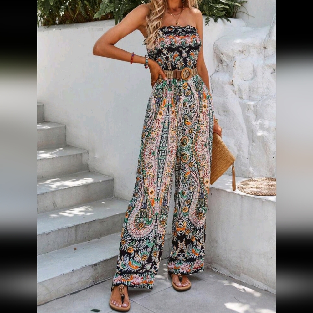 Shein, S, black multi
